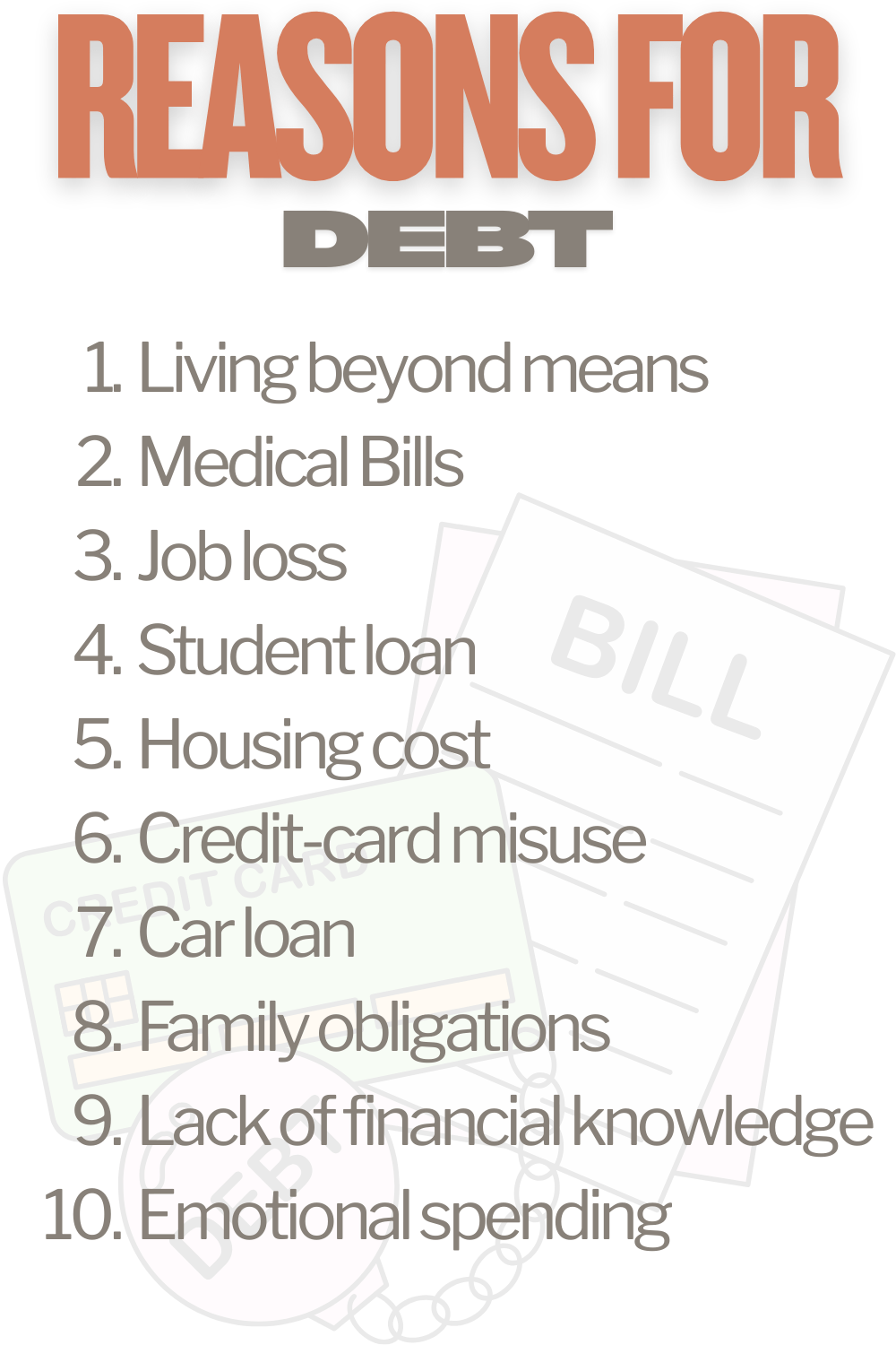 Reasons for Debt